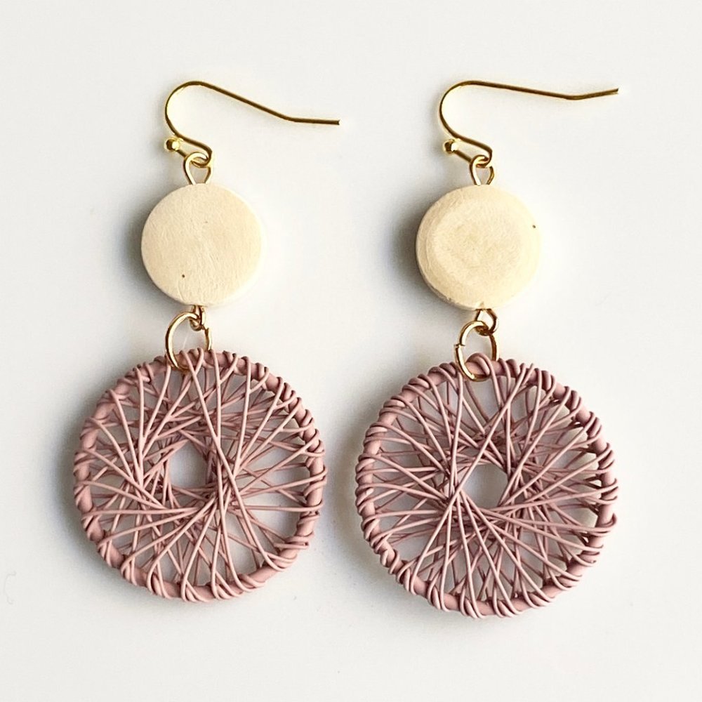 NEW "Fuji" Dreamcatcher Wooden Earrings
